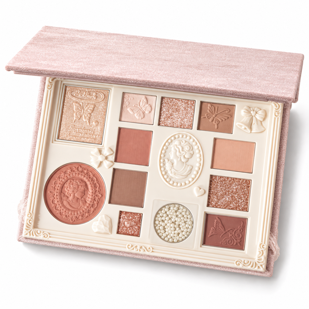 🎀 Eyeshadow Palette | Velvet Powder | Party-Ready | Her | Lace Shimmer