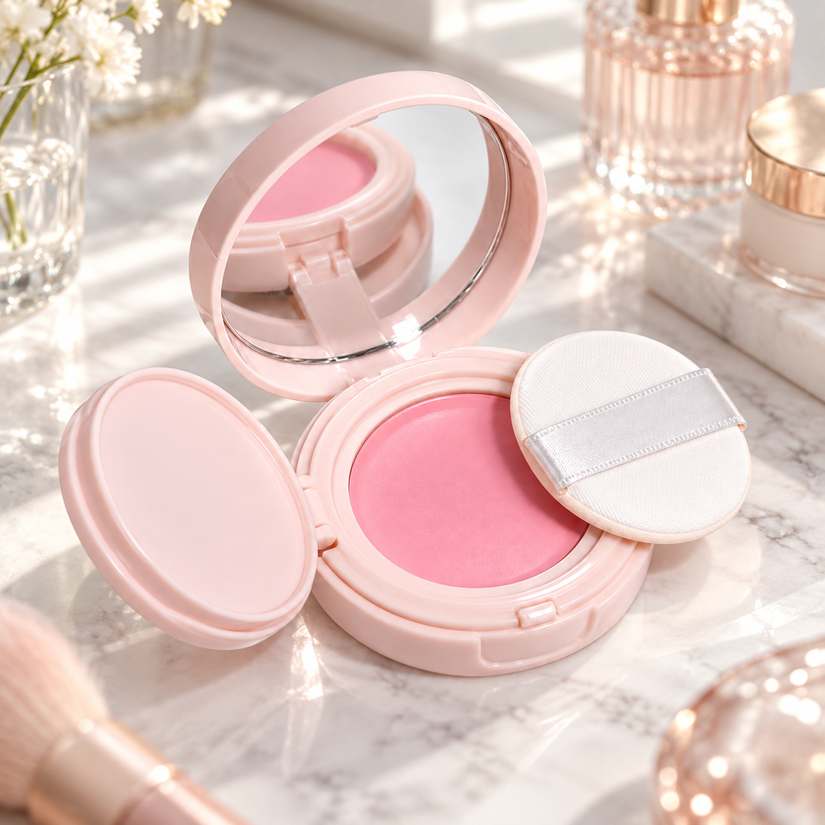 🌸 Cushion Blush | Cream Formula | Daily-Makeup | Her | Rosy Glow