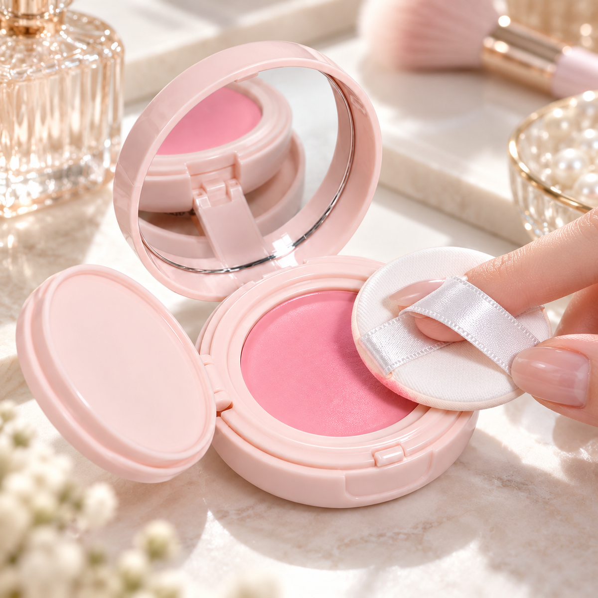 🌸 Cushion Blush | Cream Formula | Daily-Makeup | Her | Rosy Glow