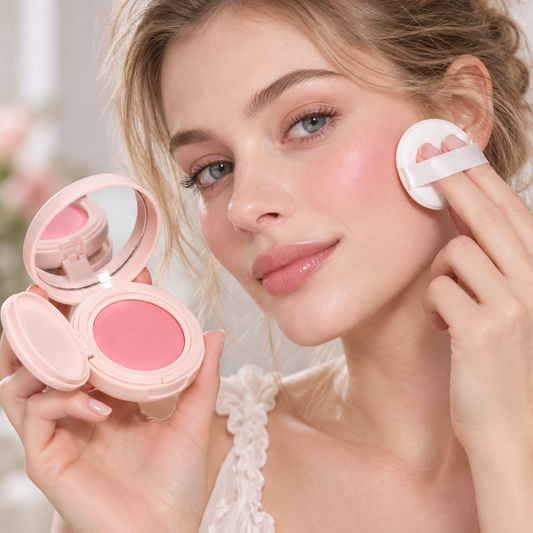 🌸 Cushion Blush | Cream Formula | Daily-Makeup | Her | Rosy Glow
