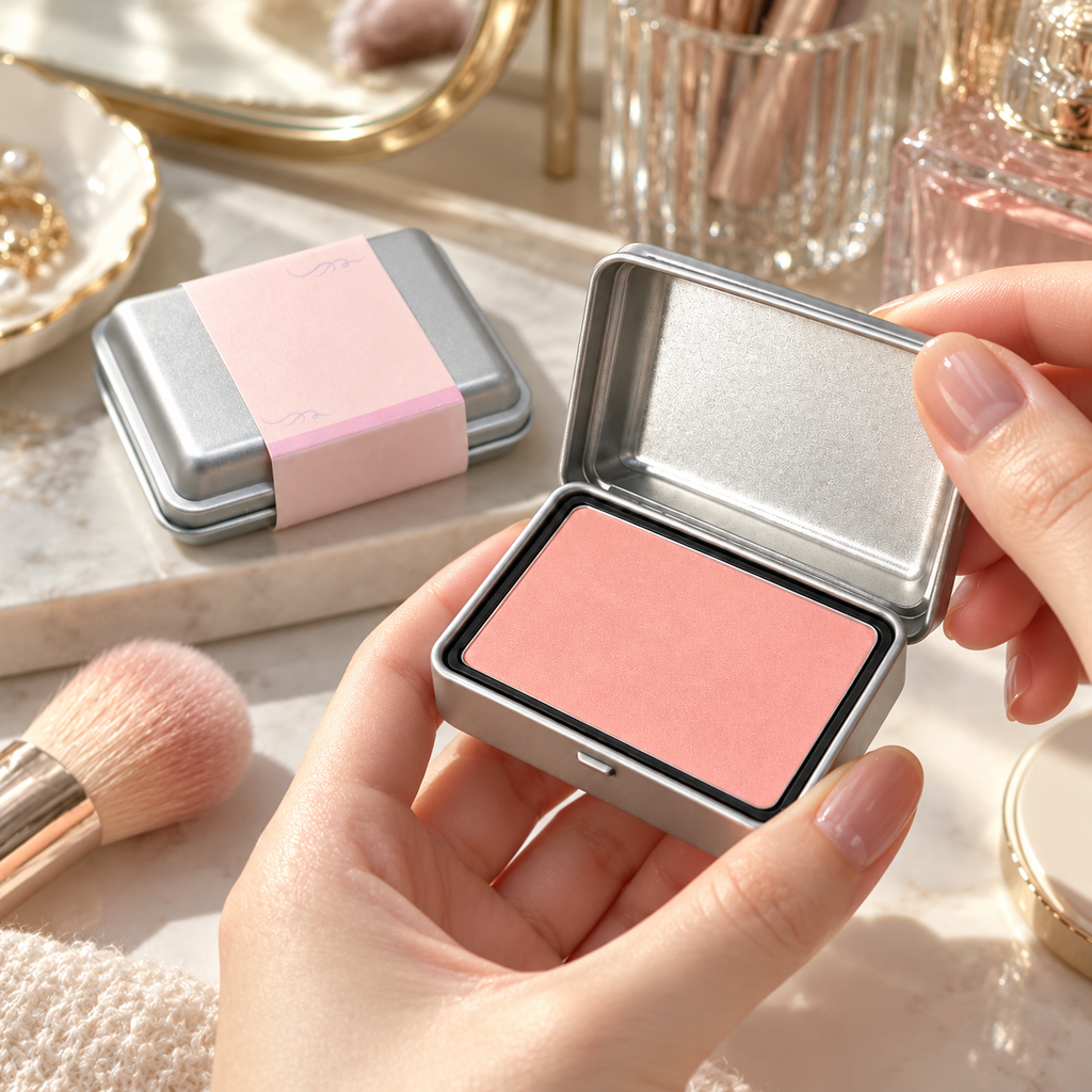 🎀 Blush Compact | Silky Powder | Daily-Makeup | Her | Peachy Glow