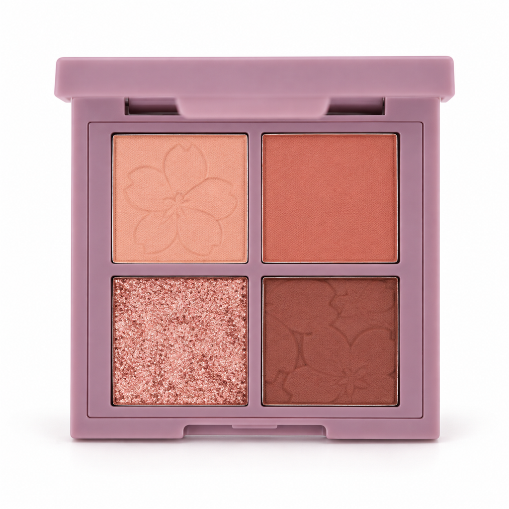 🌸 Eyeshadow Quad | Silky Powder | Date-Night | Her | Rosy Sparkle