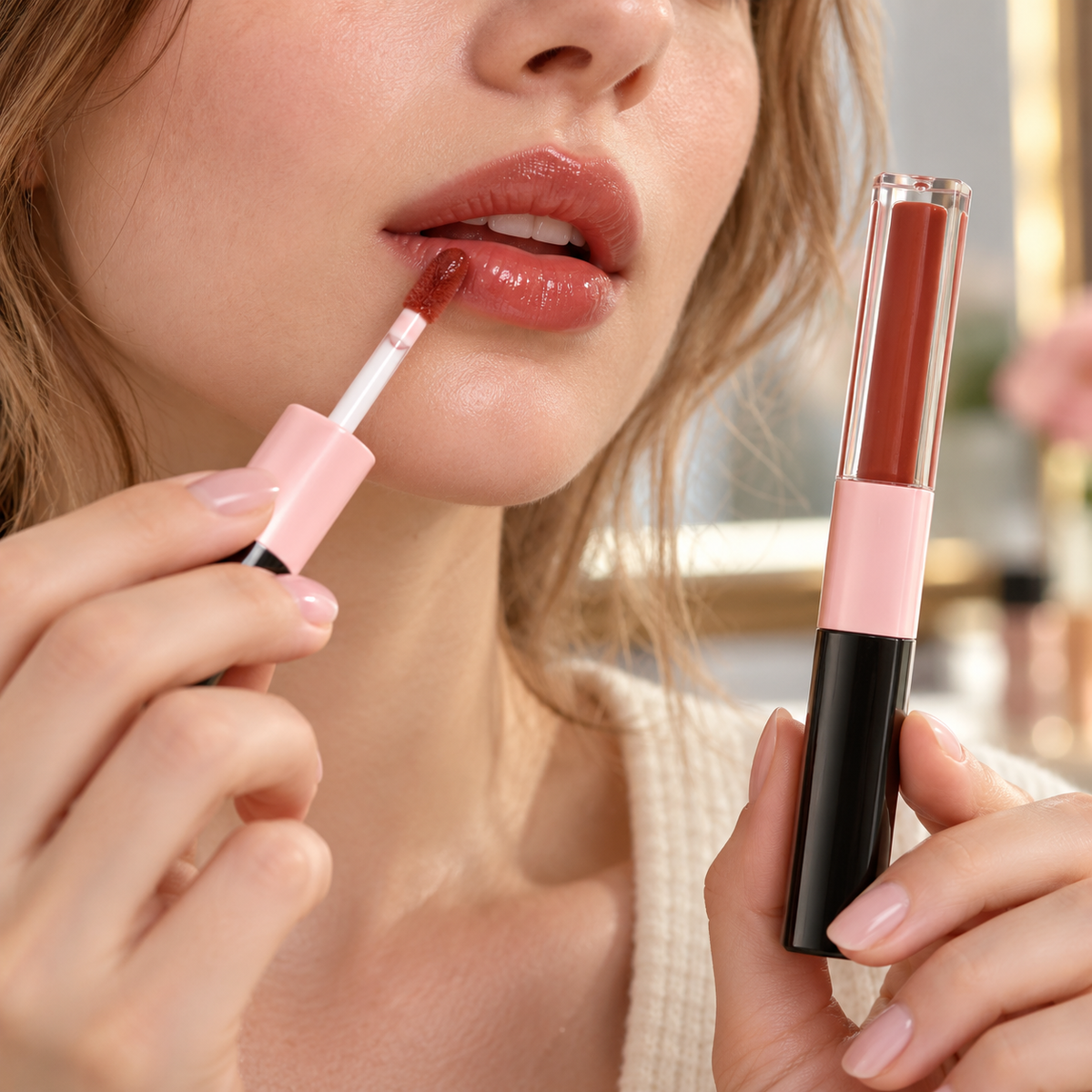 💋 Dual Lip Tint | Velvet Gloss | Date-Night | Her | Dimensional Shine