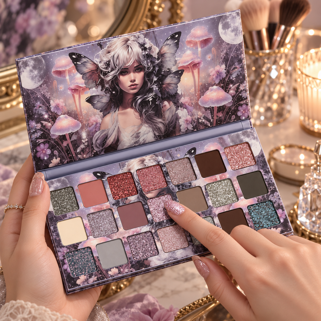 🌙 Eyeshadow Palette | Silky Powder | Night-Glam | Her | Moonlit Sparkle