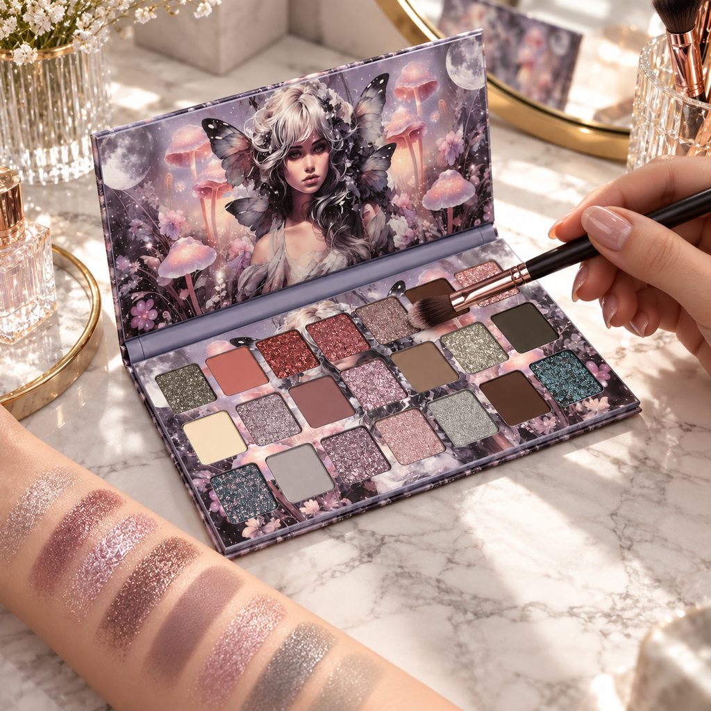 🌙 Eyeshadow Palette | Silky Powder | Night-Glam | Her | Moonlit Sparkle